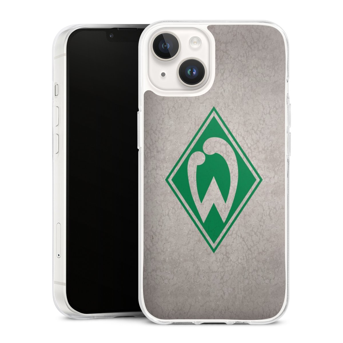 iPhone 14 Handy Silikon Hülle Case transparent Handyhülle Sv Werder Bremen Concrete Official Licensed Product Silikon Case