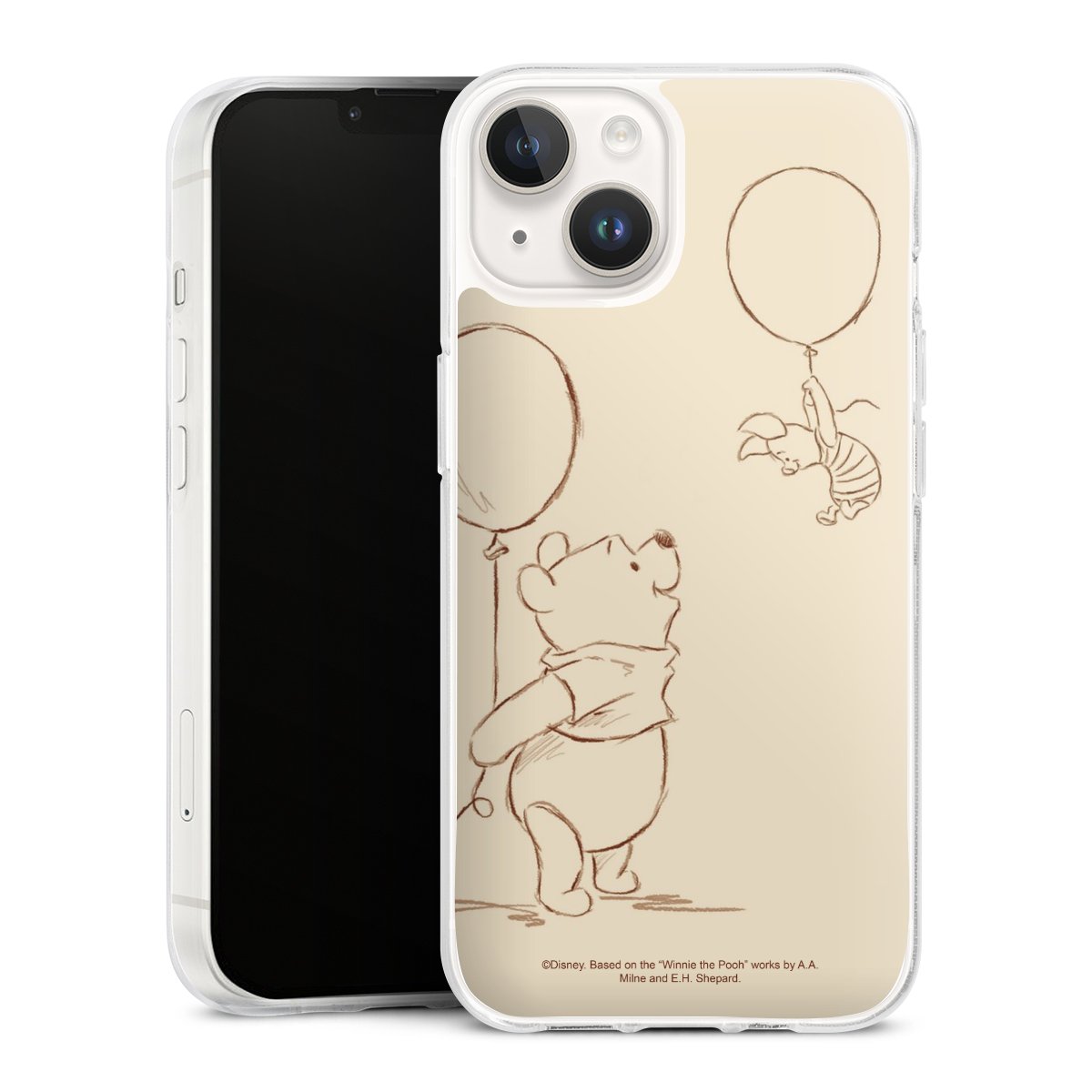 iPhone 14 Handy Silikon Hülle Case transparent Handyhülle Official Licensed Product Winnie The Pooh Disney Silikon Case