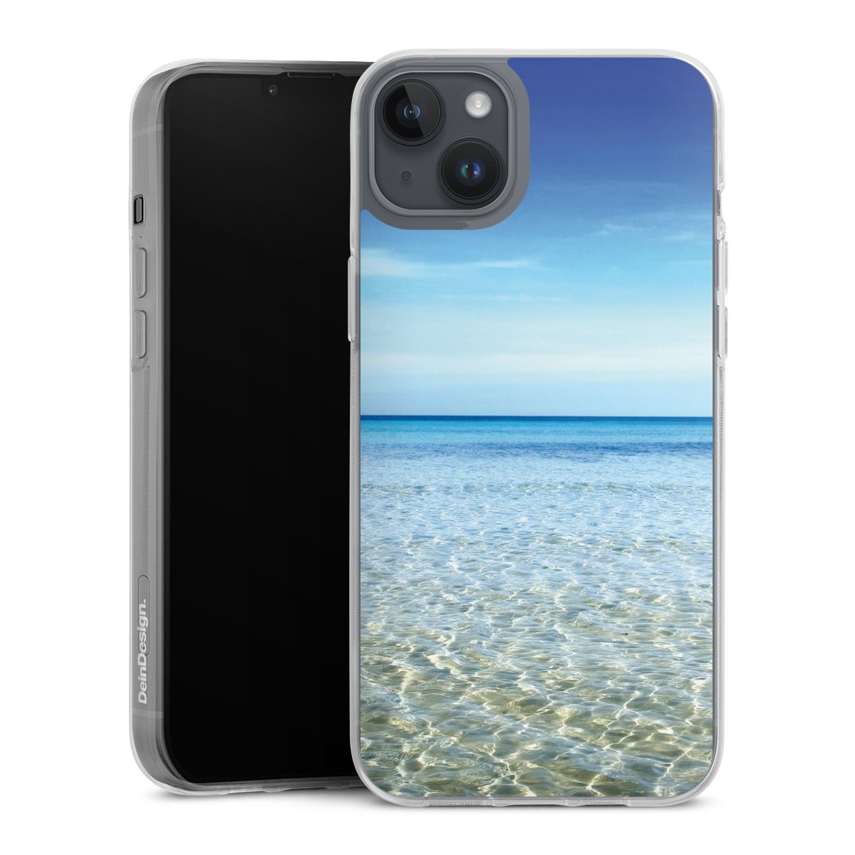 iPhone 14 Plus Handy Silikon Hülle Case transparent Handyhülle Urlaub Sky Ocean Silikon Case