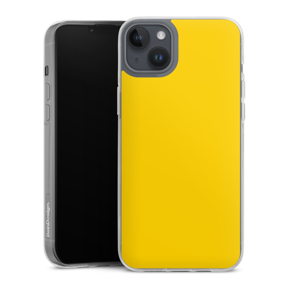 iPhone 14 Plus Handy Silikon Hülle Case transparent Handyhülle Yellow Unicoloured Colour Silikon Case