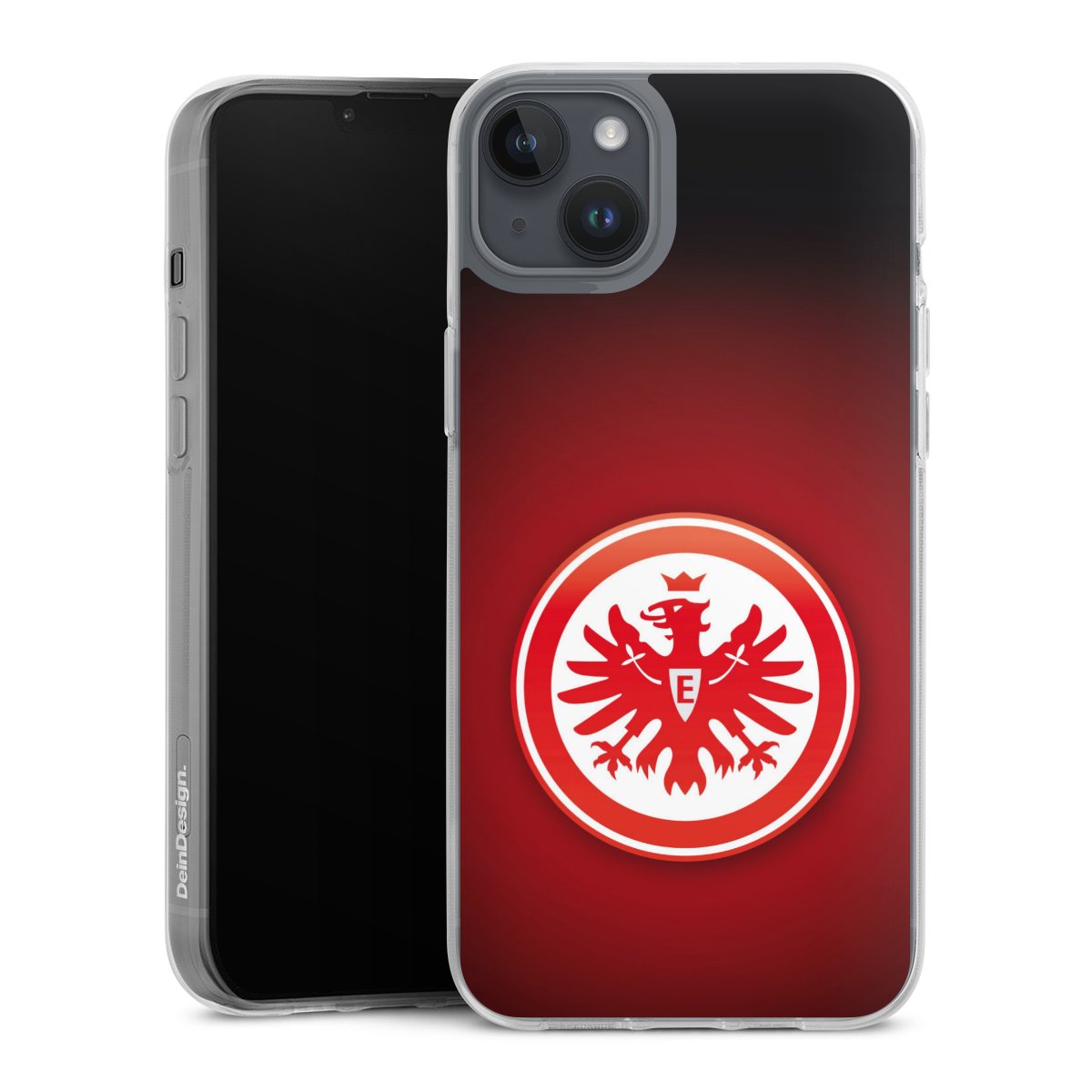 iPhone 14 Plus Handy Silikon Hülle Case transparent Handyhülle Eintracht Frankfurt Official Licensed Product Coat Of Arms Silikon Case