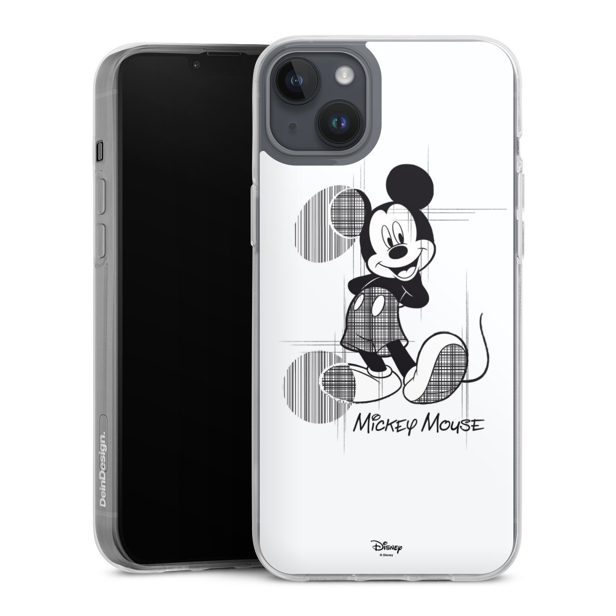 iPhone 14 Plus Handy Silikon Hülle Case transparent Handyhülle Disney Official Licensed Product Mickey Mouse Silikon Case