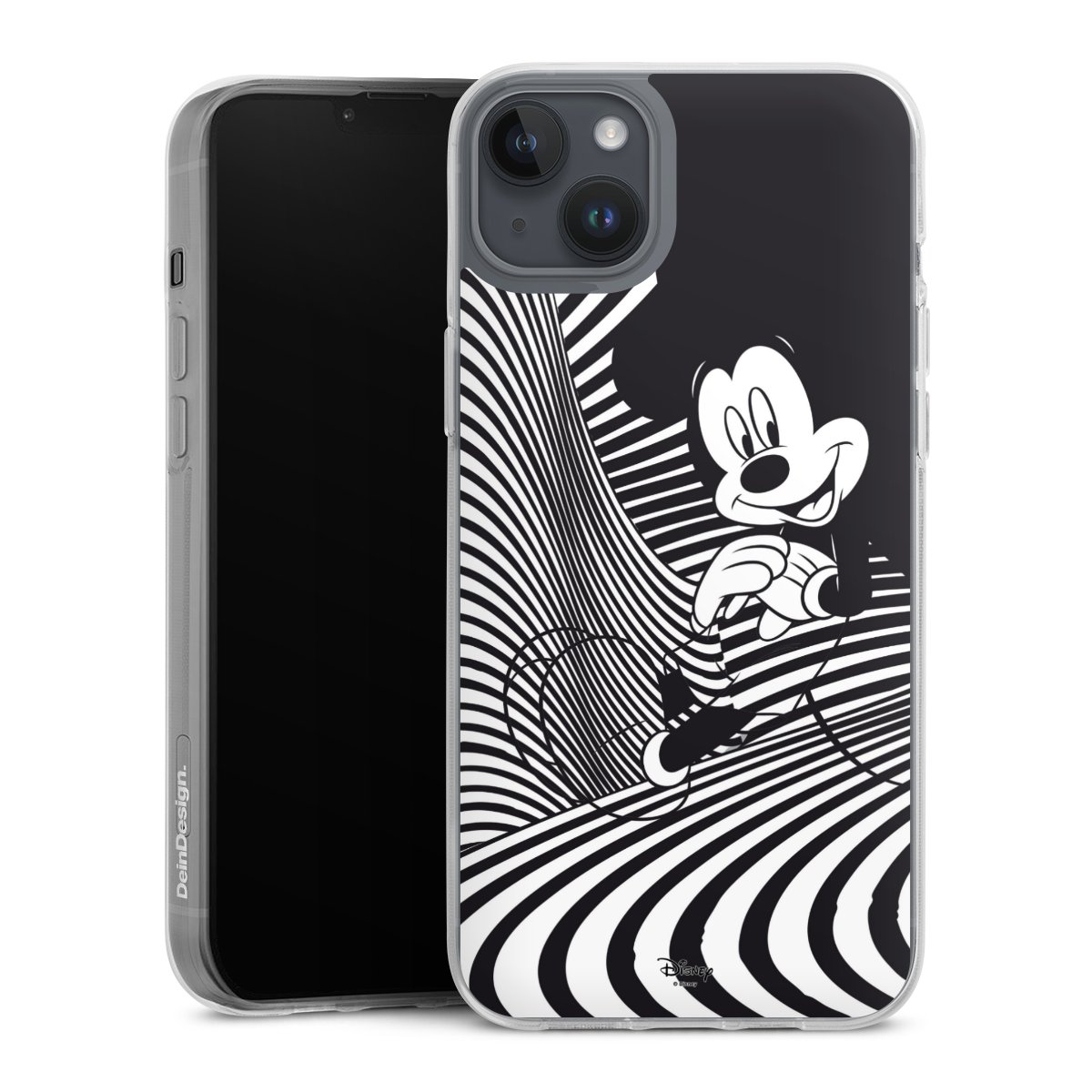 iPhone 14 Plus Handy Silikon Hülle Case transparent Handyhülle Disney Official Licensed Product Mickey Mouse Silikon Case