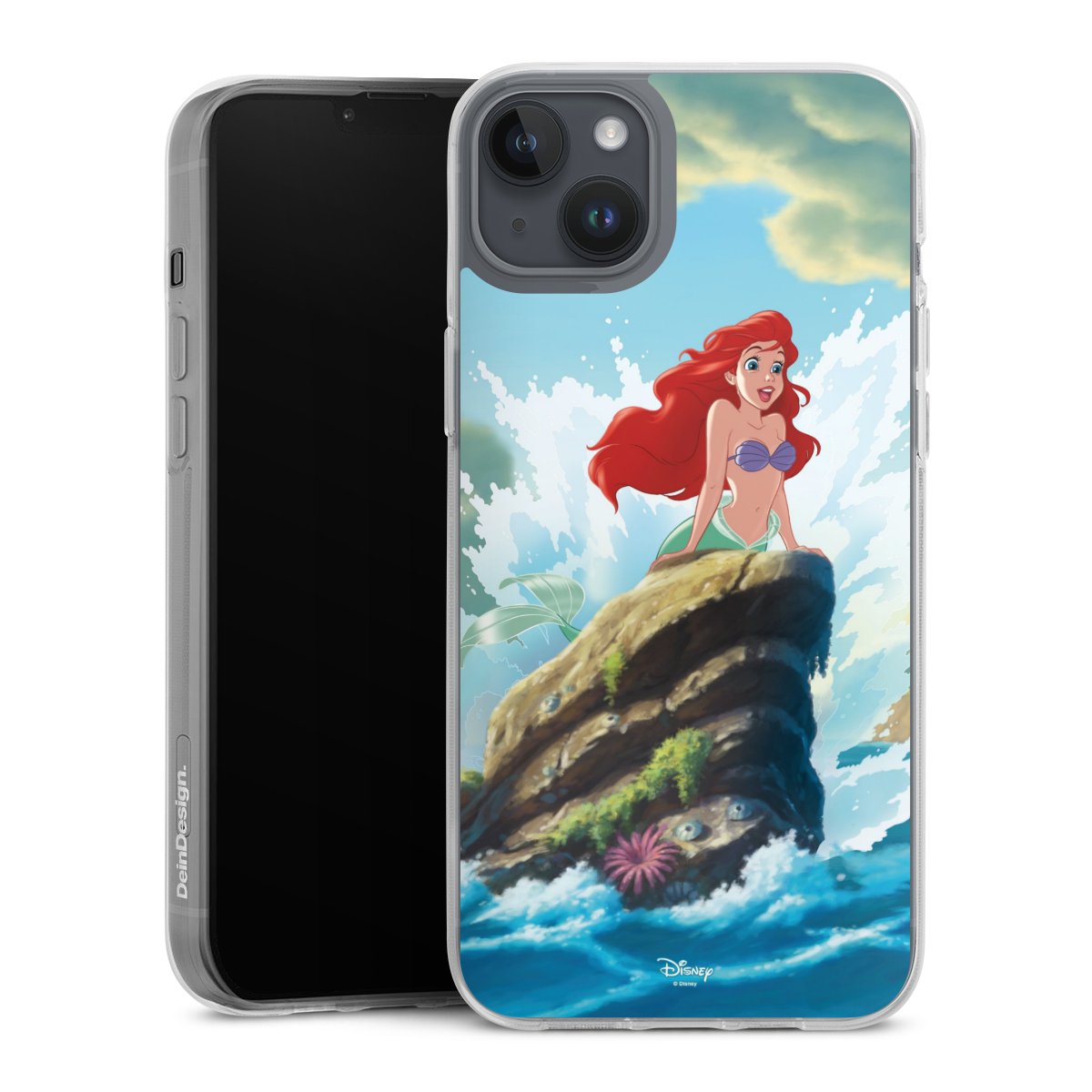 iPhone 14 Plus Handy Silikon Hülle Case transparent Handyhülle Mermaid Arielle Die Meerjungfrau Official Licensed Product Silikon Case