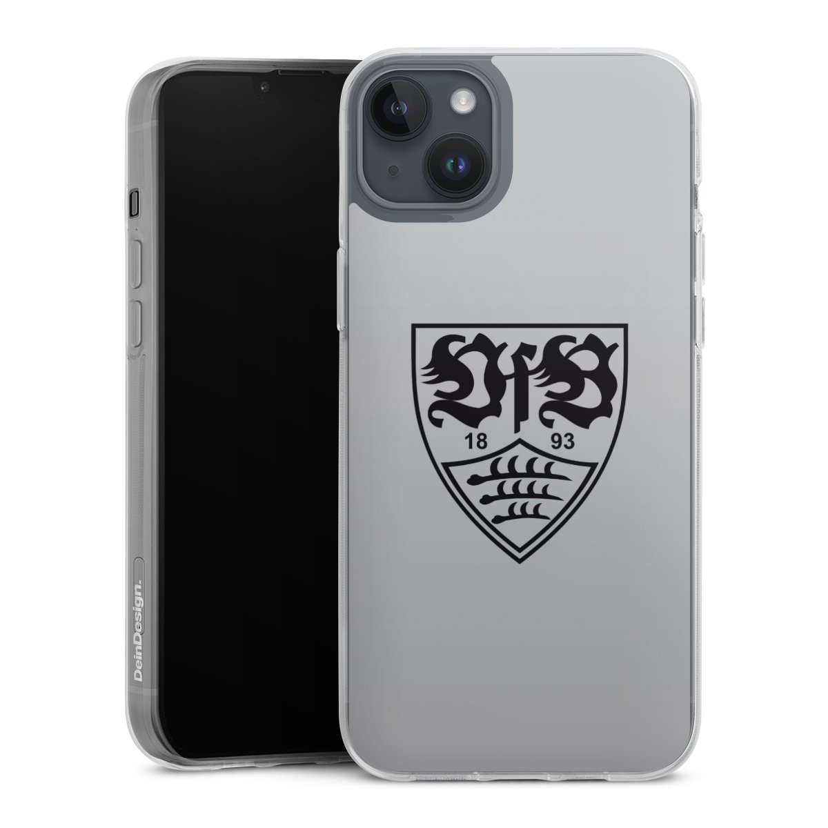 iPhone 14 Plus Handy Silikon Hülle Case transparent Handyhülle Logo Vfb Stuttgart Official Licensed Product Silikon Case