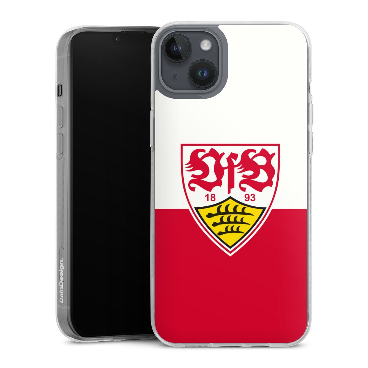 iPhone 14 Plus Handy Silikon Hülle Case transparent Handyhülle Official Licensed Product Logo Vfb Stuttgart Silikon Case