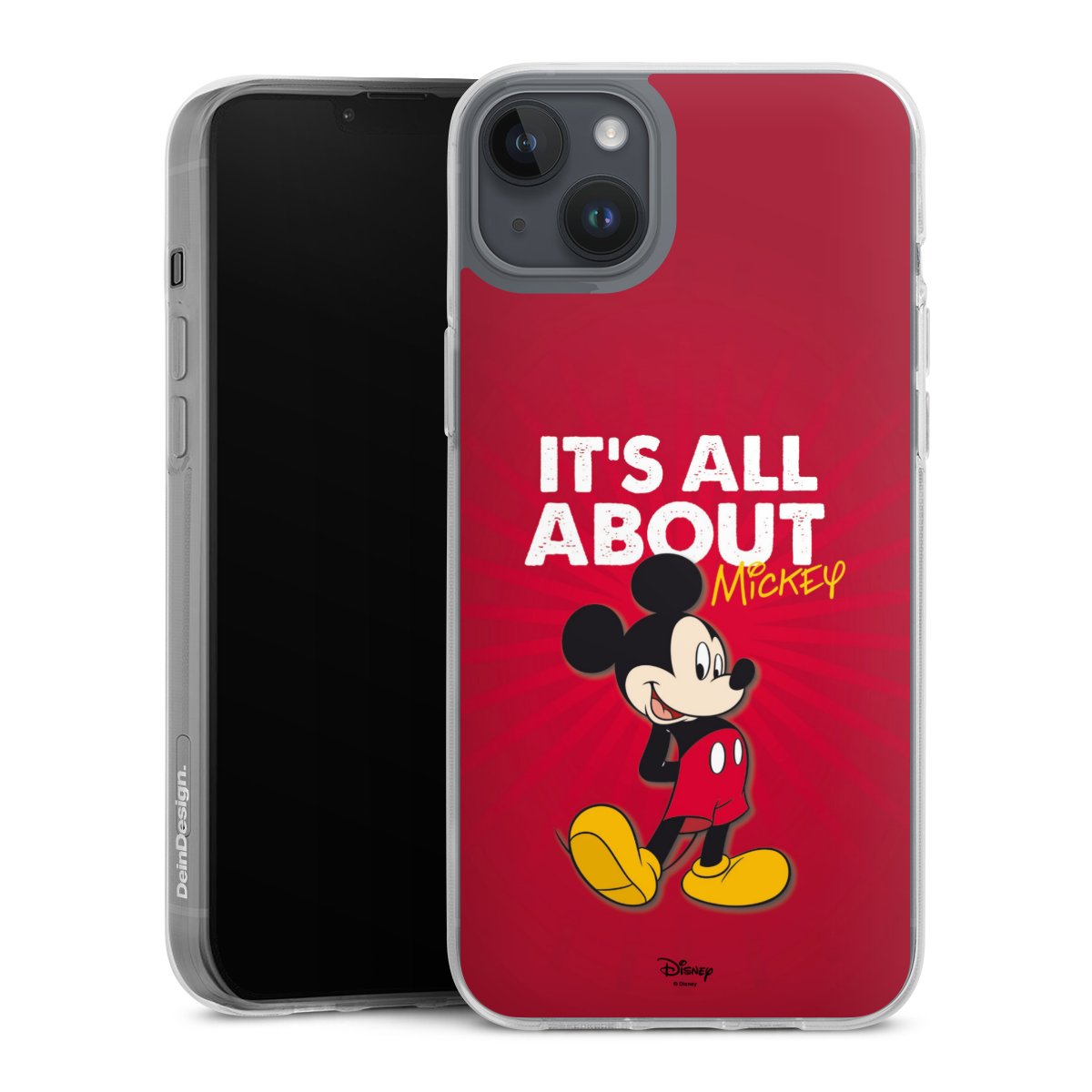 iPhone 14 Plus Handy Silikon Hülle Case transparent Handyhülle Mouse Disney Official Licensed Product Silikon Case