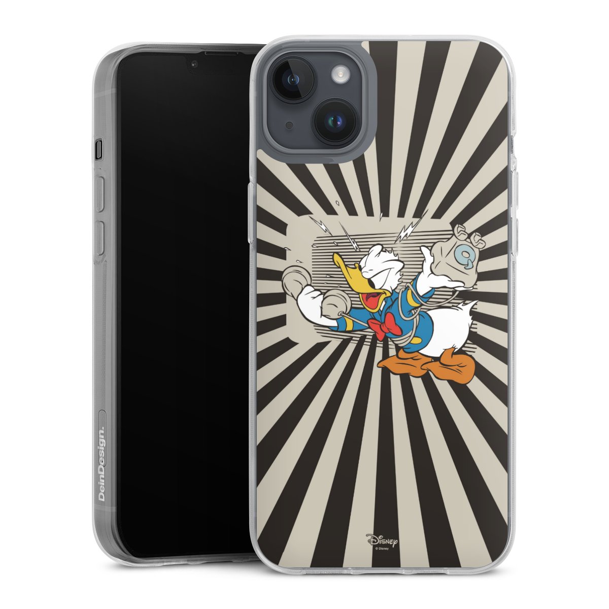 iPhone 14 Plus Handy Silikon Hülle Case transparent Handyhülle Donald Duck Disney Official Licensed Product Silikon Case