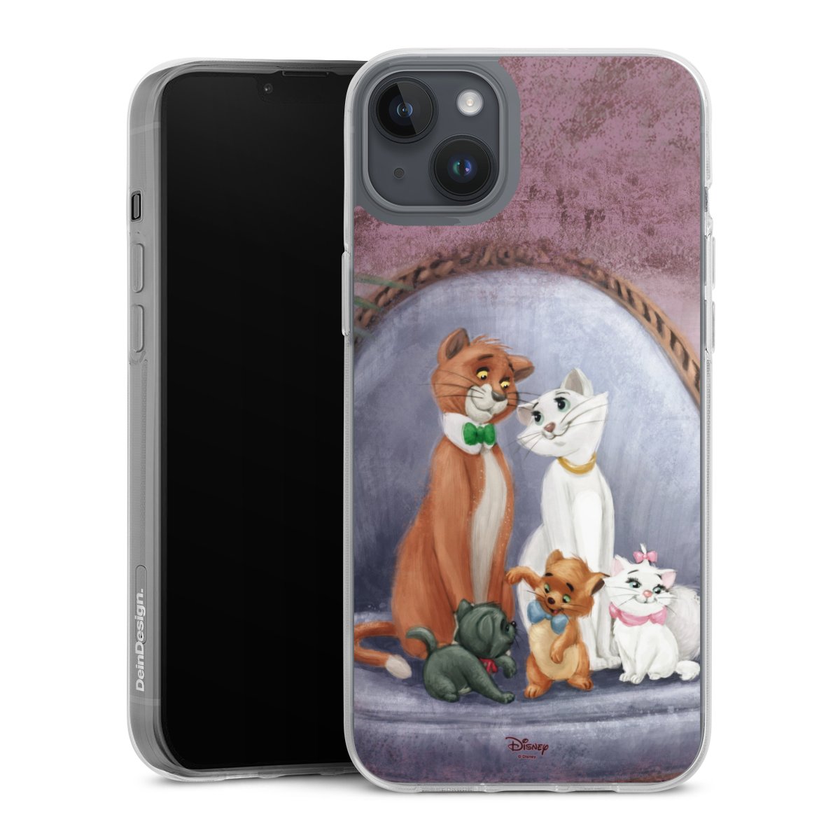 iPhone 14 Plus Handy Silikon Hülle Case transparent Handyhülle Official Licensed Product Disney Aristocats Silikon Case