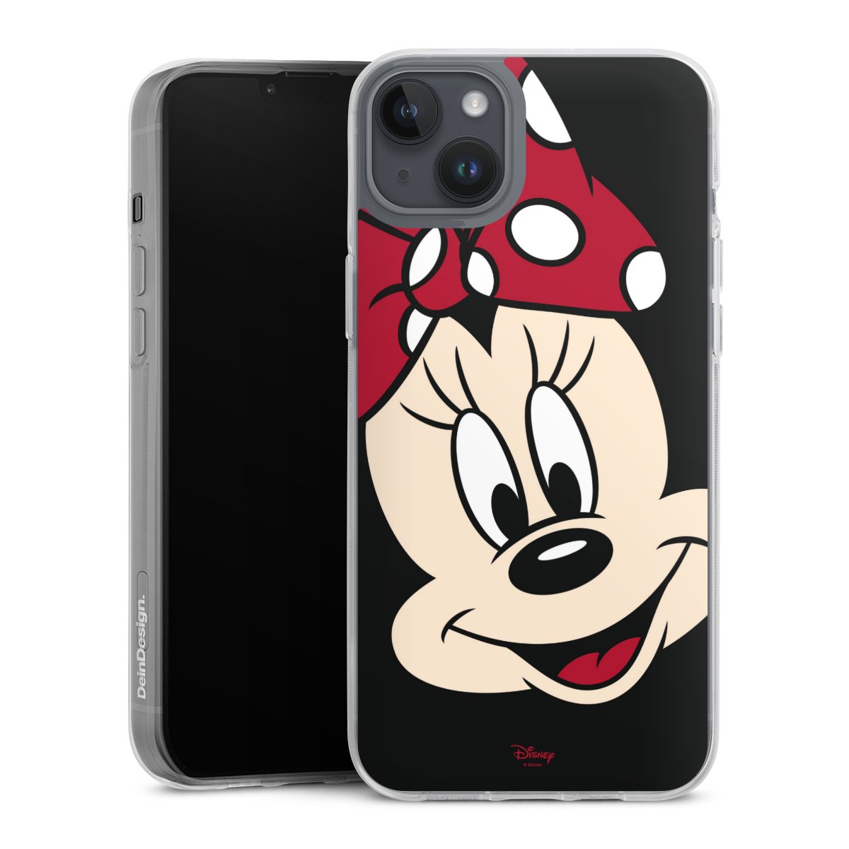 iPhone 14 Plus Handy Silikon Hülle Case transparent Handyhülle Minnie Mouse Official Licensed Product Disney Silikon Case