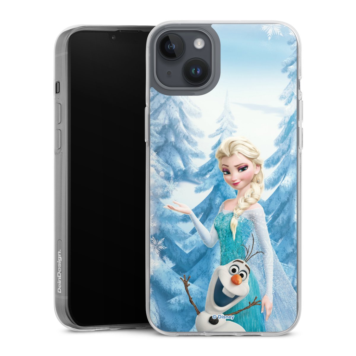 iPhone 14 Plus Handy Silikon Hülle Case transparent Handyhülle Official Licensed Product Frozen Elsa Disney Silikon Case