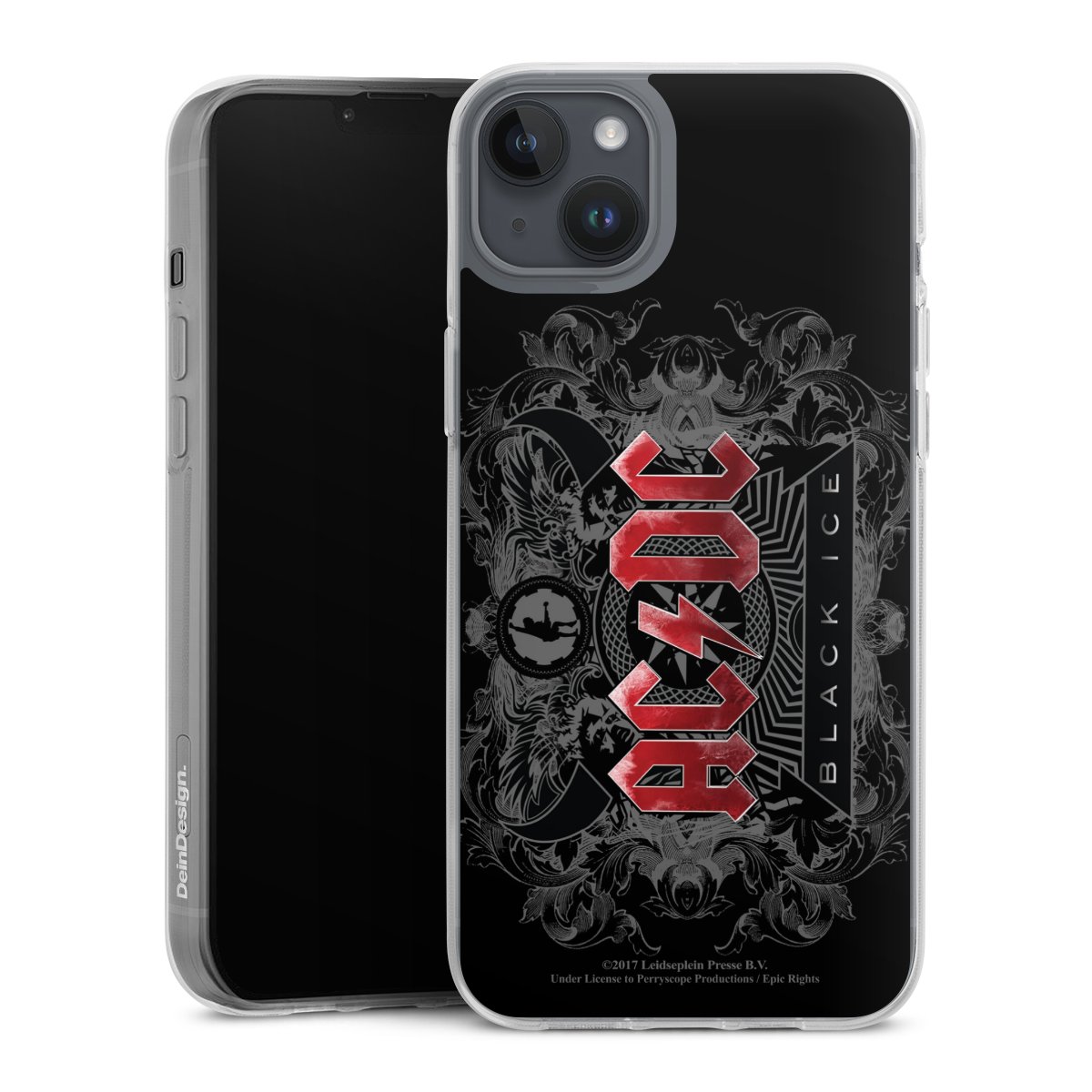 iPhone 14 Plus Handy Silikon Hülle Case transparent Handyhülle Merchandise Black Ice Acdc Silikon Case