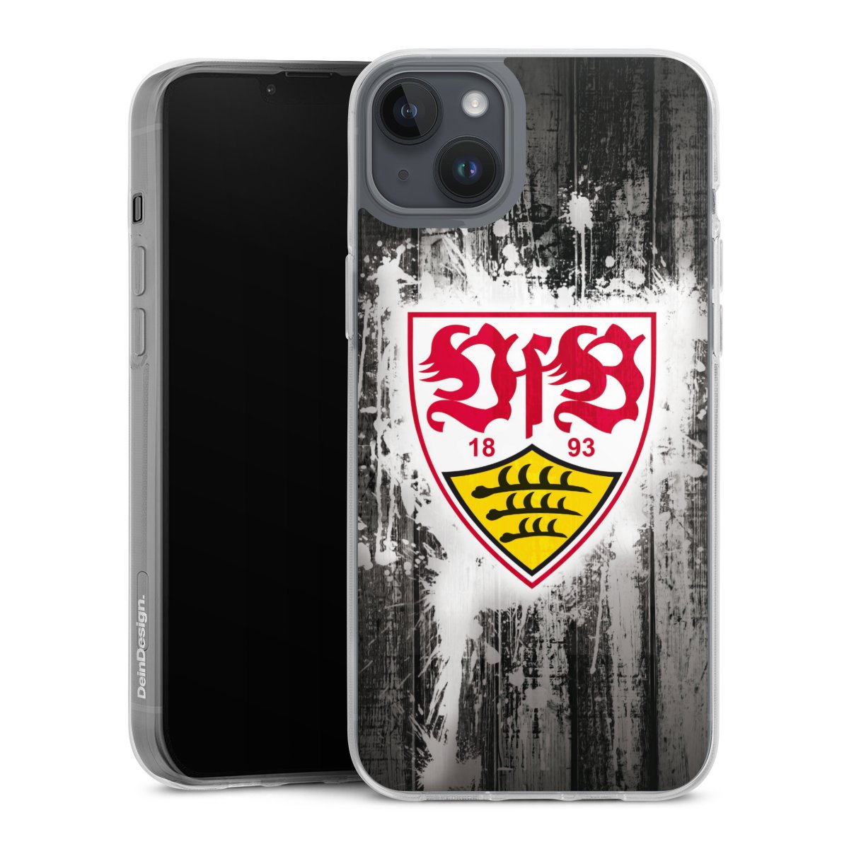 iPhone 14 Plus Handy Silikon Hülle Case transparent Handyhülle Vfb Stuttgart Official Licensed Product Silikon Case