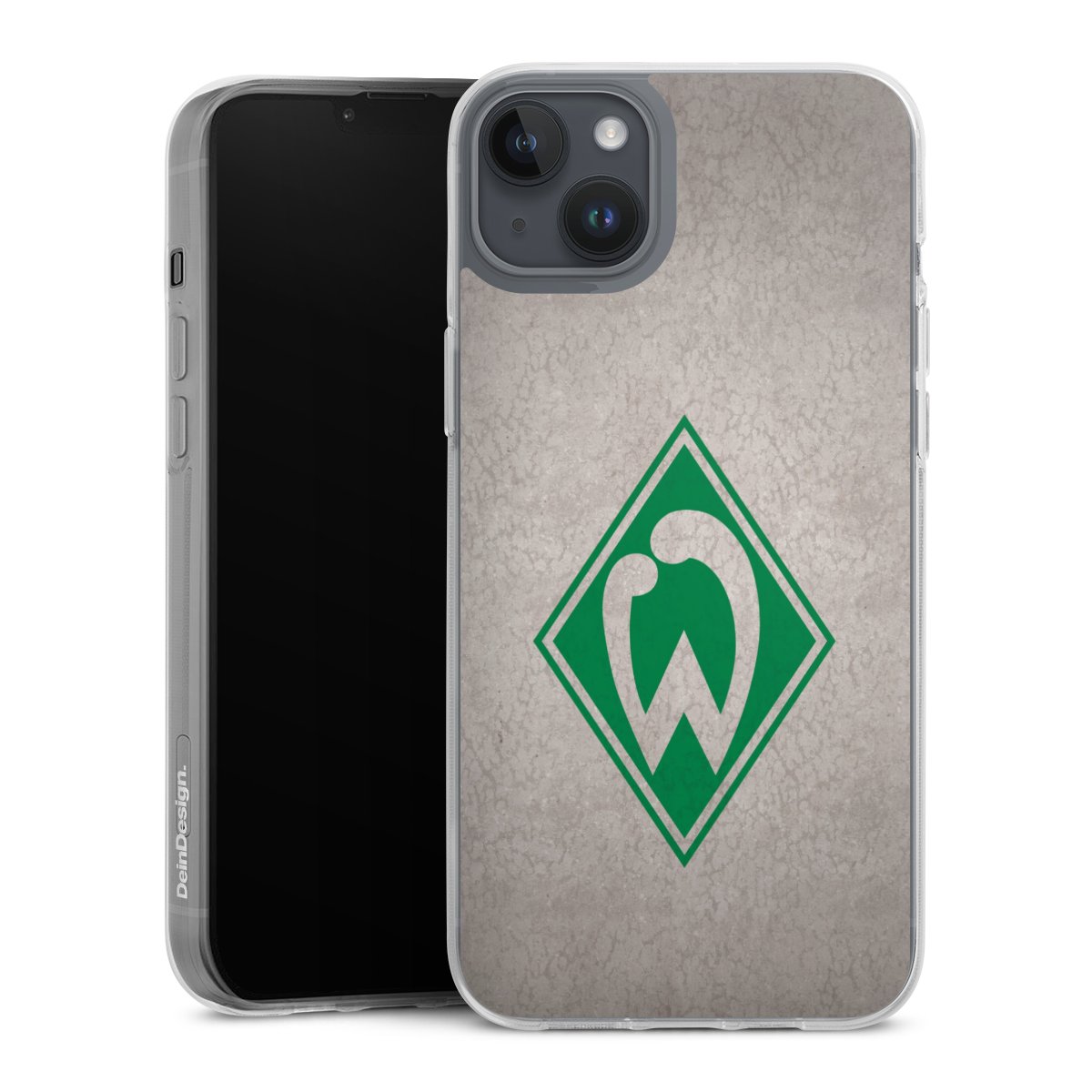 iPhone 14 Plus Handy Silikon Hülle Case transparent Handyhülle Sv Werder Bremen Concrete Official Licensed Product Silikon Case