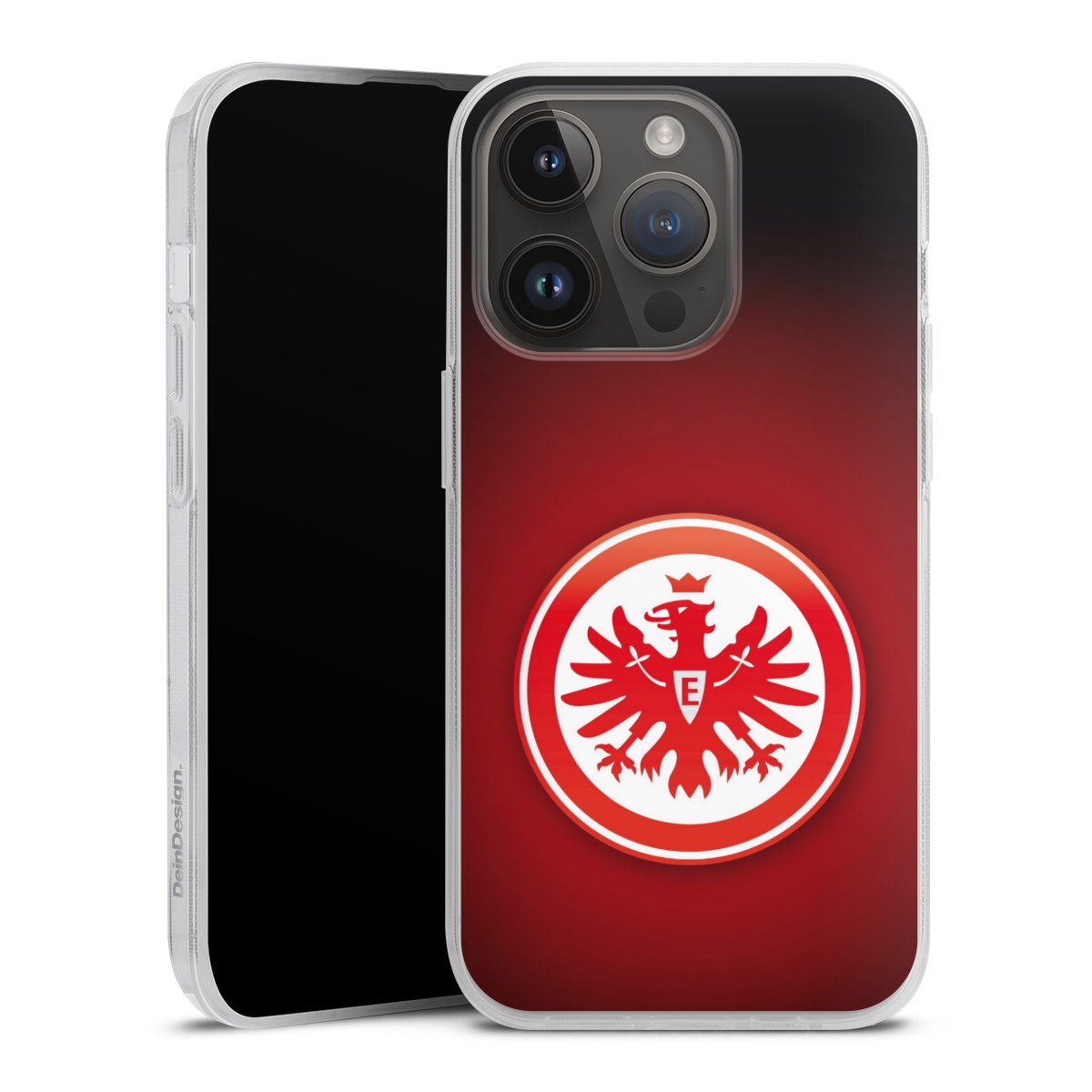 iPhone 14 Pro Handy Silikon Hülle Case transparent Handyhülle Eintracht Frankfurt Official Licensed Product Coat Of Arms Silikon Case