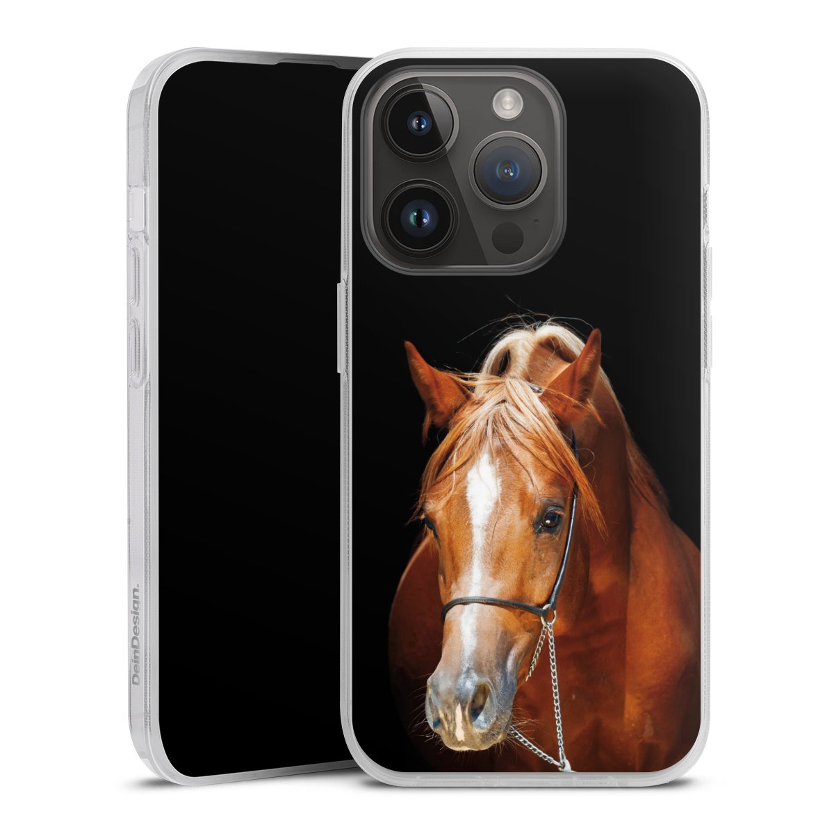 iPhone 14 Pro Handy Silikon Hülle Case transparent Handyhülle Mare Horse Hobby Silikon Case