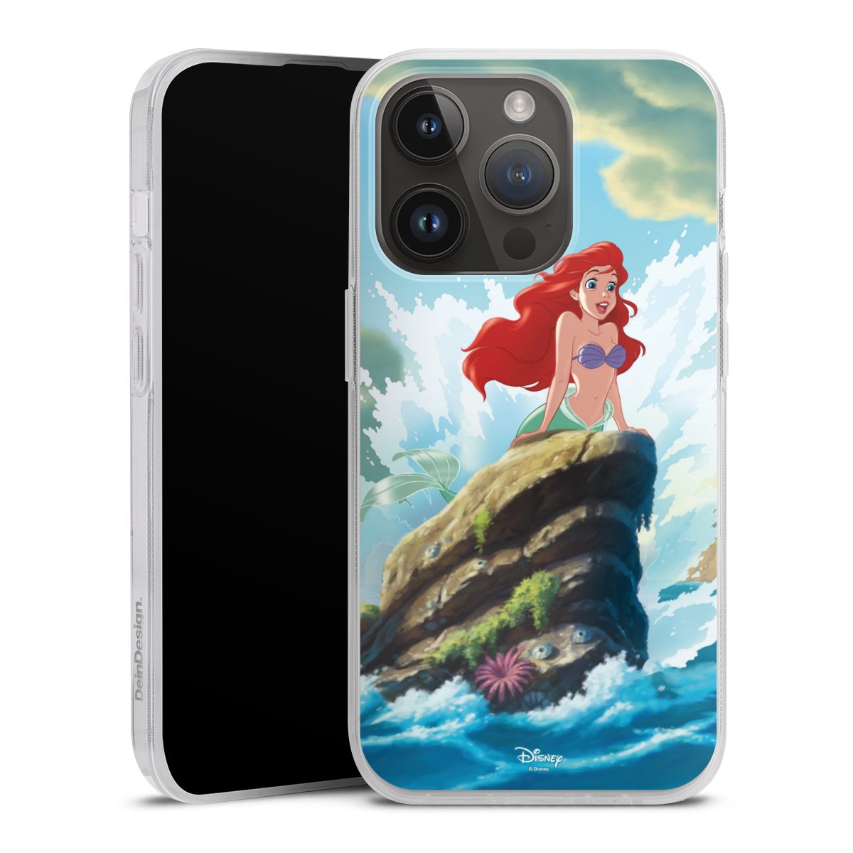 iPhone 14 Pro Handy Silikon Hülle Case transparent Handyhülle Mermaid Arielle Die Meerjungfrau Official Licensed Product Silikon Case