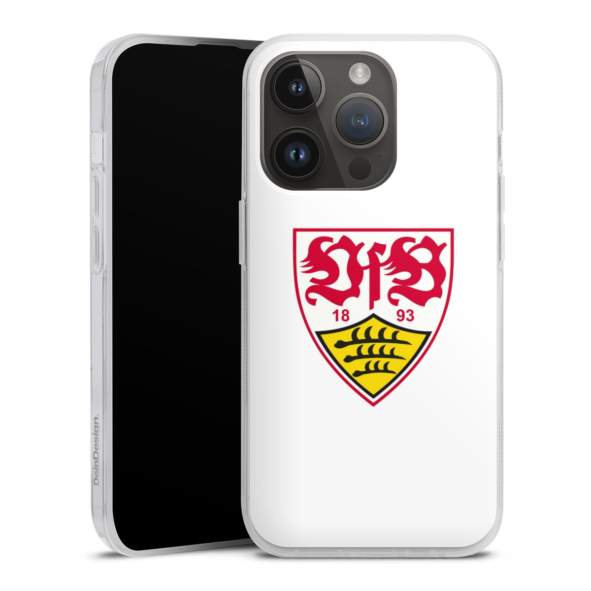 iPhone 14 Pro Handy Silikon Hülle Case transparent Handyhülle Logo Official Licensed Product Vfb Stuttgart Silikon Case