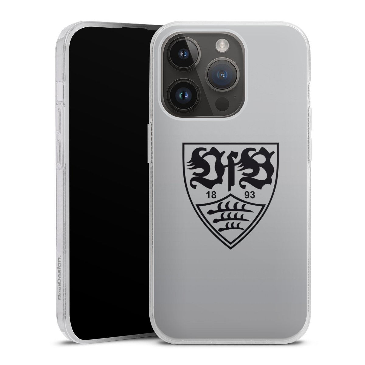 iPhone 14 Pro Handy Silikon Hülle Case transparent Handyhülle Logo Vfb Stuttgart Official Licensed Product Silikon Case