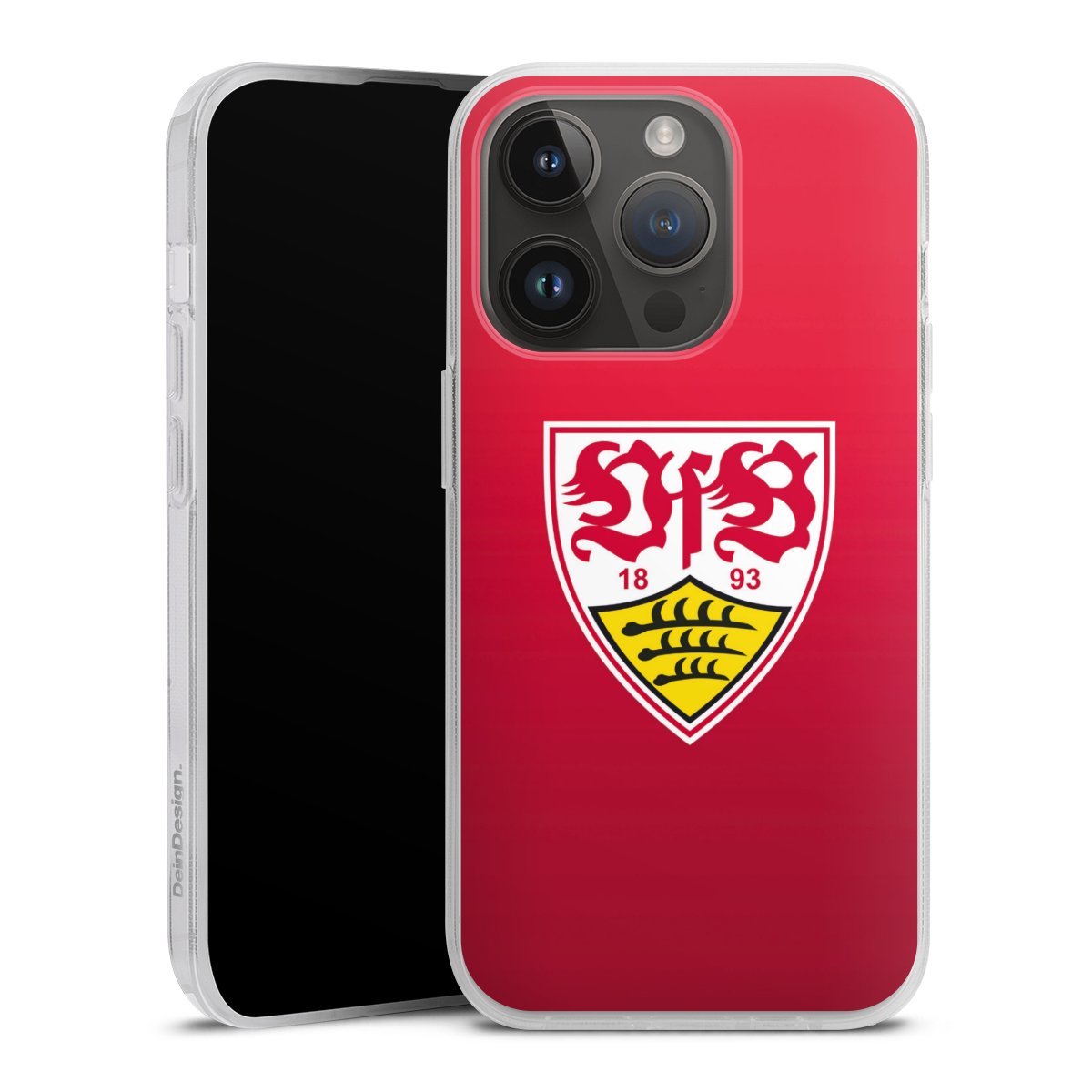 iPhone 14 Pro Handy Silikon Hülle Case transparent Handyhülle Official Licensed Product Vfb Stuttgart Silikon Case