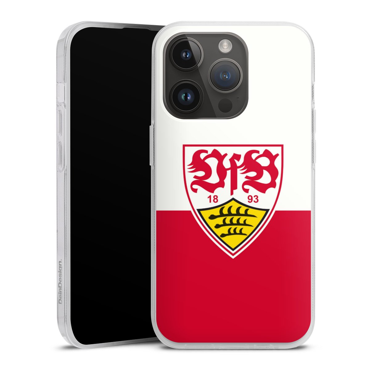 iPhone 14 Pro Handy Silikon Hülle Case transparent Handyhülle Official Licensed Product Logo Vfb Stuttgart Silikon Case