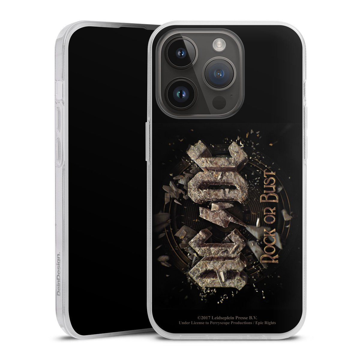 iPhone 14 Pro Handy Silikon Hülle Case transparent Handyhülle Acdc Official Licensed Product Rock Or Bust Silikon Case