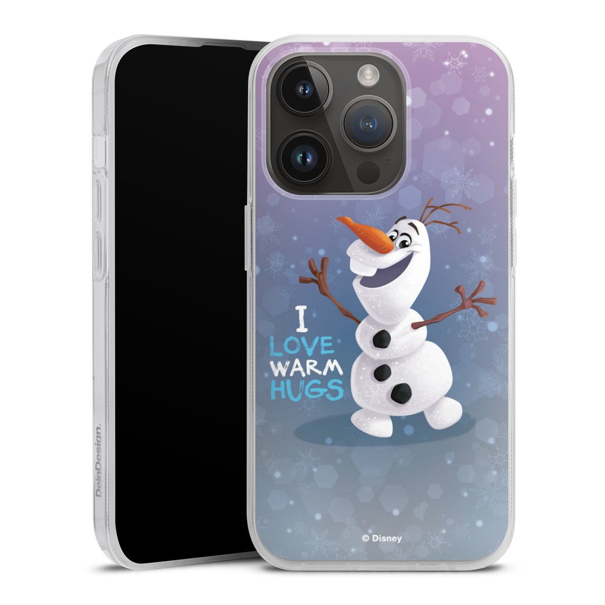 iPhone 14 Pro Handy Silikon Hülle Case transparent Handyhülle Frozen Frozen Olaf Official Licensed Product Silikon Case