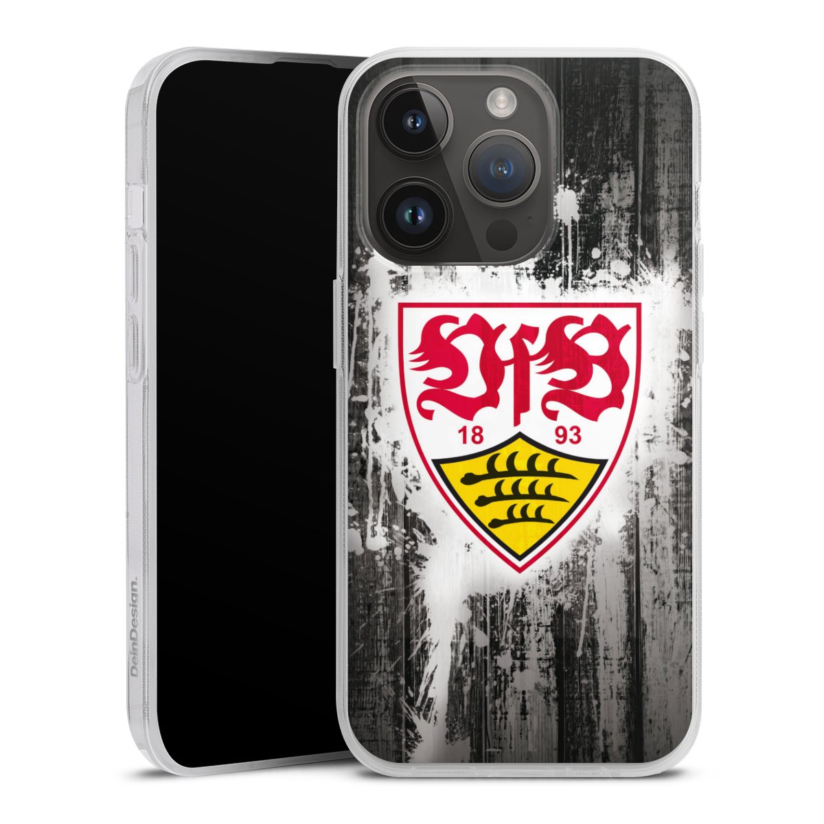 iPhone 14 Pro Handy Silikon Hülle Case transparent Handyhülle Vfb Stuttgart Official Licensed Product Silikon Case