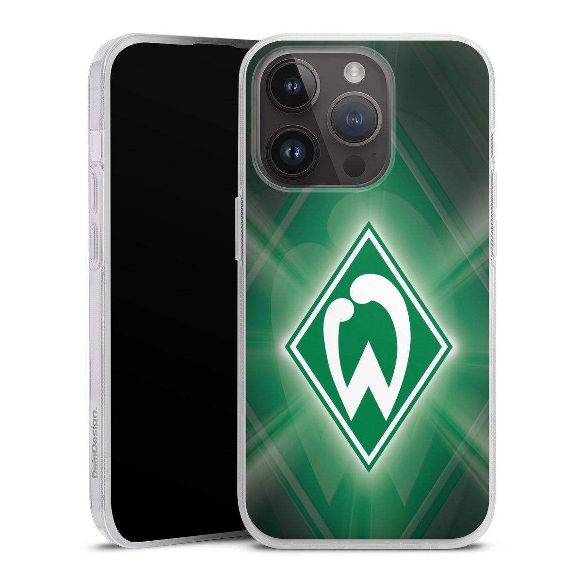 iPhone 14 Pro Handy Silikon Hülle Case transparent Handyhülle Sv Werder Bremen Official Licensed Product Coat Of Arms Silikon Case