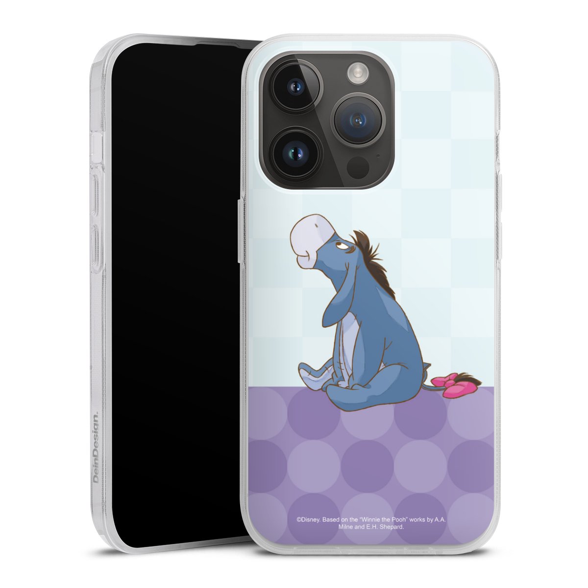 iPhone 14 Pro Handy Silikon Hülle Case transparent Handyhülle Disney Donkey Winnie The Pooh Silikon Case