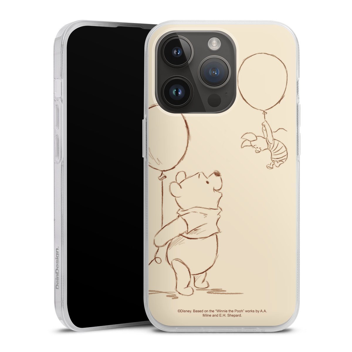 iPhone 14 Pro Handy Silikon Hülle Case transparent Handyhülle Official Licensed Product Winnie The Pooh Disney Silikon Case