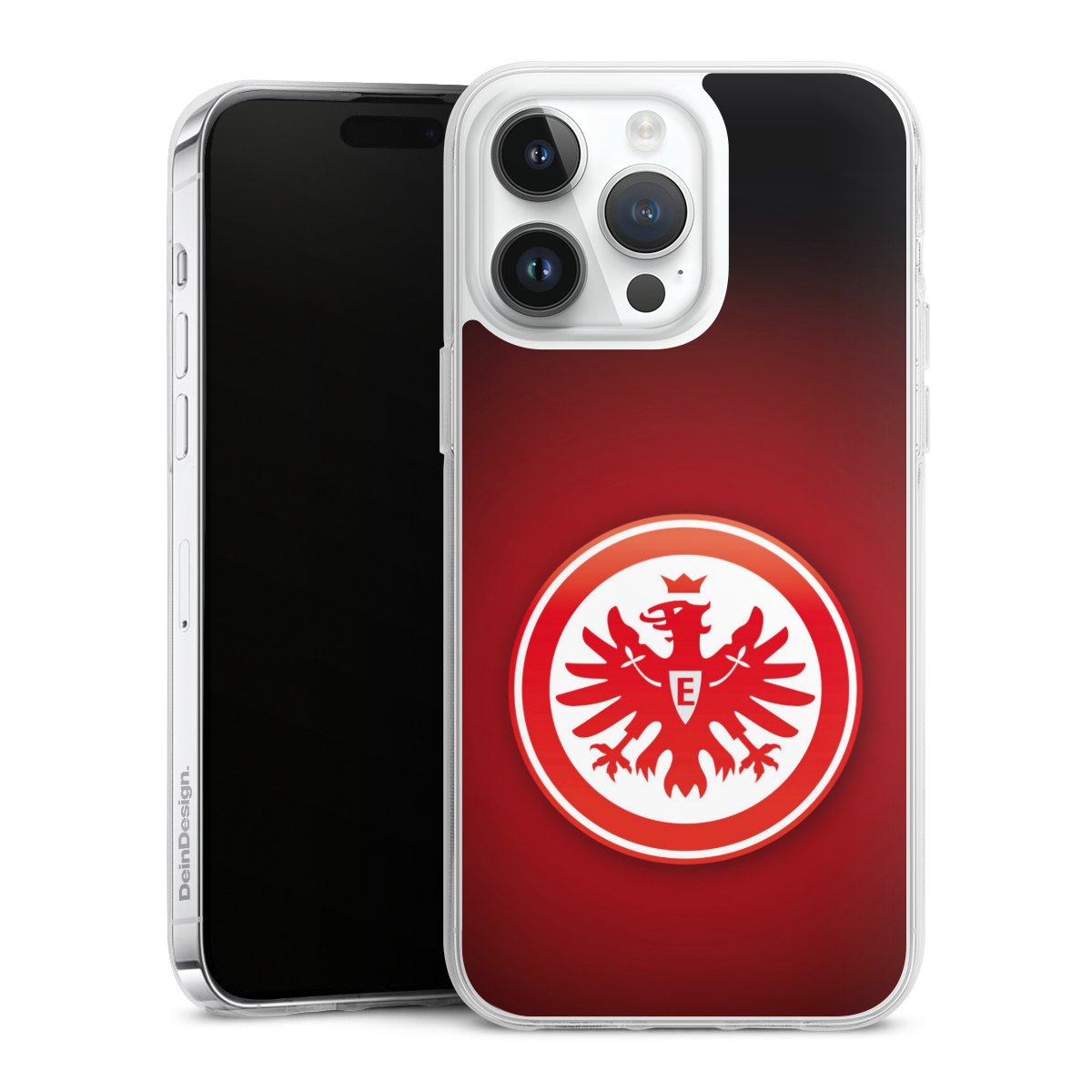 iPhone 14 Pro Max Handy Silikon Hülle Case transparent Handyhülle Eintracht Frankfurt Official Licensed Product Coat Of Arms Silikon Case