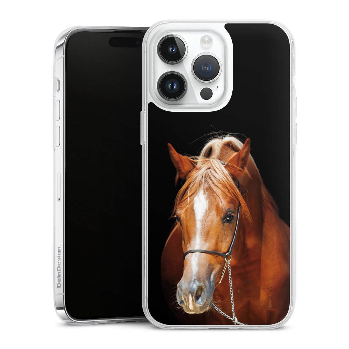 iPhone 14 Pro Max Handy Silikon Hülle Case transparent Handyhülle Mare Horse Hobby Silikon Case