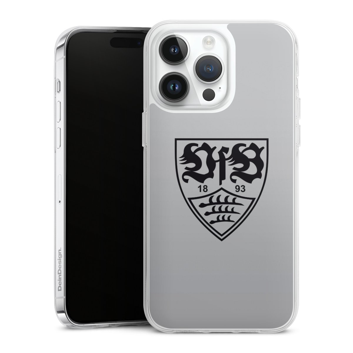 iPhone 14 Pro Max Handy Silikon Hülle Case transparent Handyhülle Logo Vfb Stuttgart Official Licensed Product Silikon Case