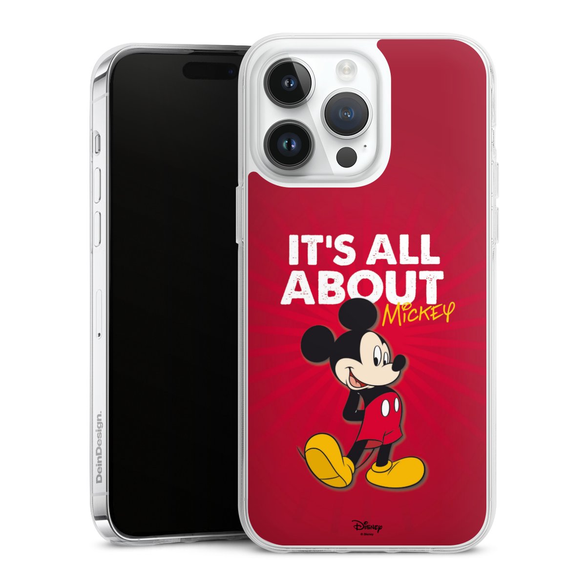 iPhone 14 Pro Max Handy Silikon Hülle Case transparent Handyhülle Mouse Disney Official Licensed Product Silikon Case