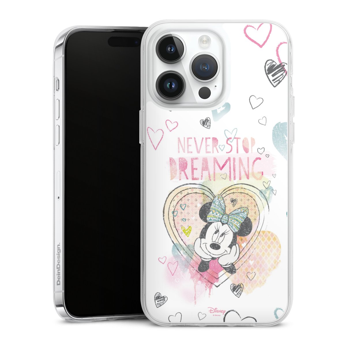 iPhone 14 Pro Max Handy Silikon Hülle Case transparent Handyhülle Disney Official Licensed Product Minnie Mouse Silikon Case