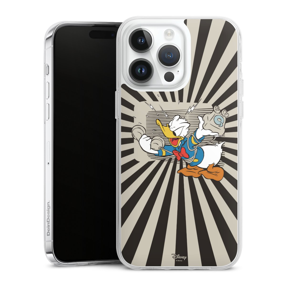 iPhone 14 Pro Max Handy Silikon Hülle Case transparent Handyhülle Donald Duck Disney Official Licensed Product Silikon Case