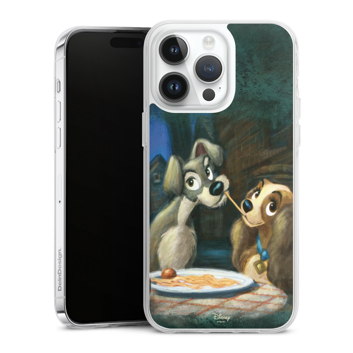 iPhone 14 Pro Max Handy Silikon Hülle Case transparent Handyhülle Lady And The Tramp Official Licensed Product Disney Silikon Case