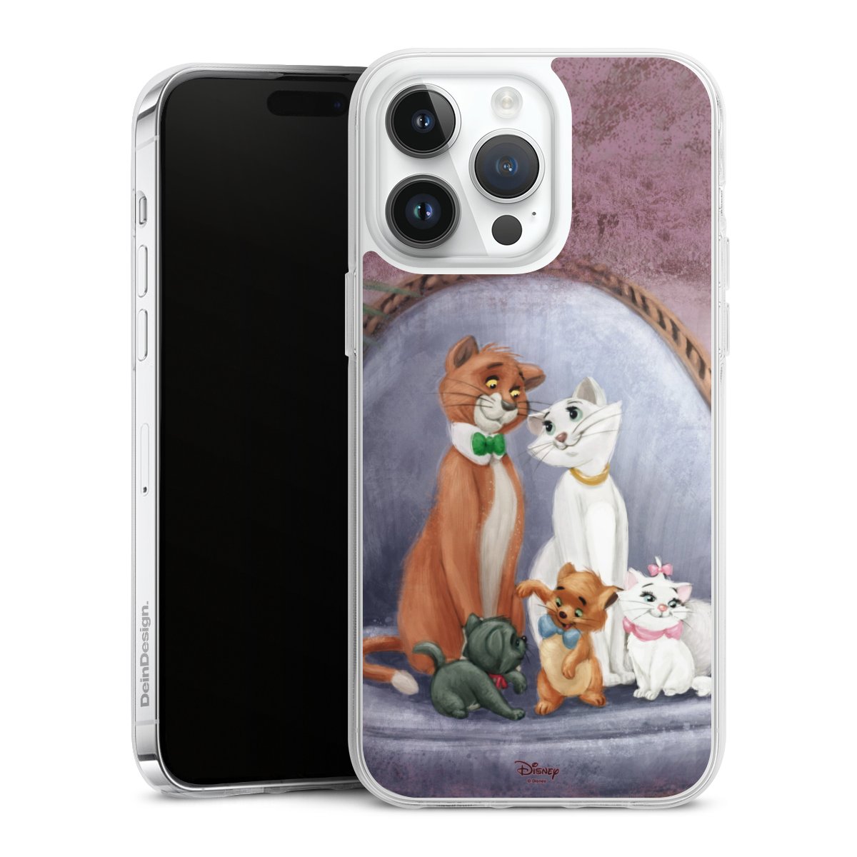 iPhone 14 Pro Max Handy Silikon Hülle Case transparent Handyhülle Official Licensed Product Disney Aristocats Silikon Case