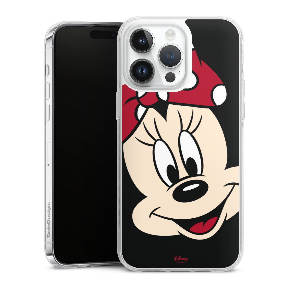 iPhone 14 Pro Max Handy Silikon Hülle Case transparent Handyhülle Minnie Mouse Official Licensed Product Disney Silikon Case