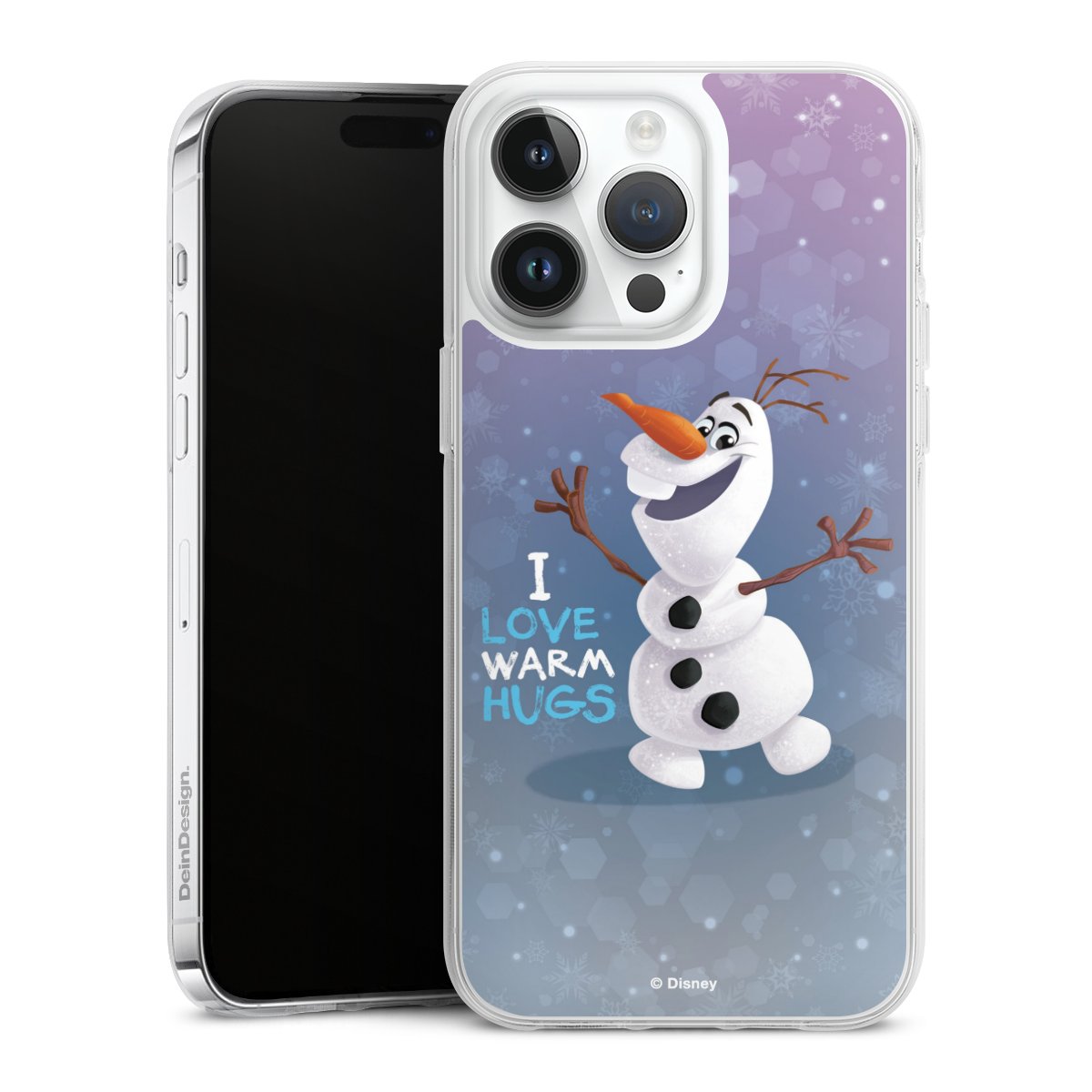 iPhone 14 Pro Max Handy Silikon Hülle Case transparent Handyhülle Frozen Frozen Olaf Official Licensed Product Silikon Case