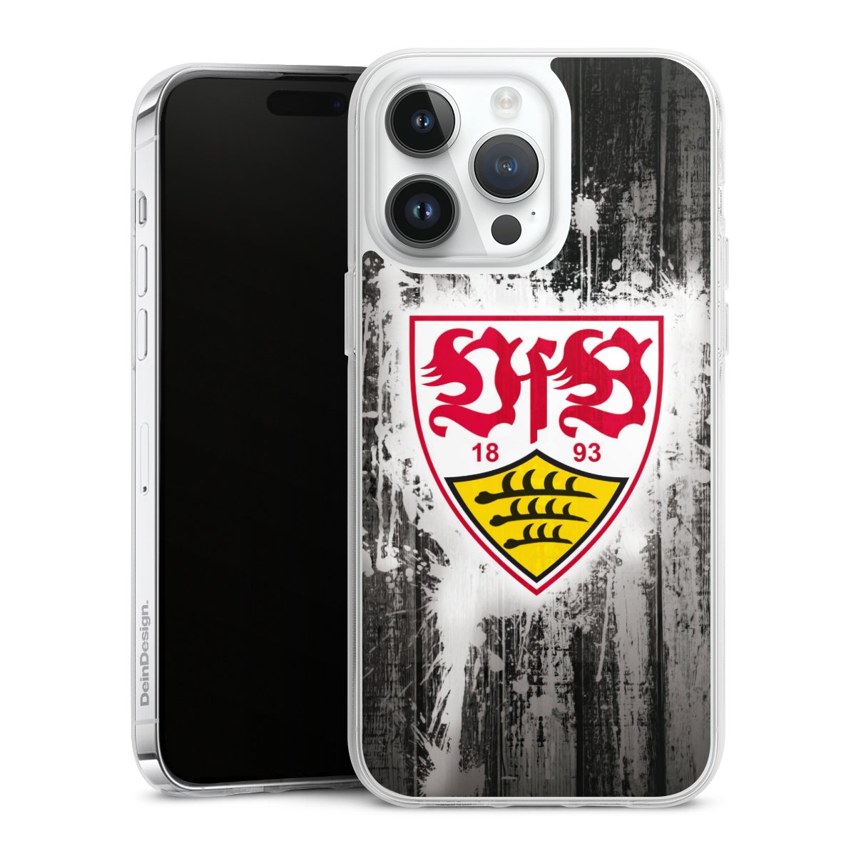 iPhone 14 Pro Max Handy Silikon Hülle Case transparent Handyhülle Vfb Stuttgart Official Licensed Product Silikon Case