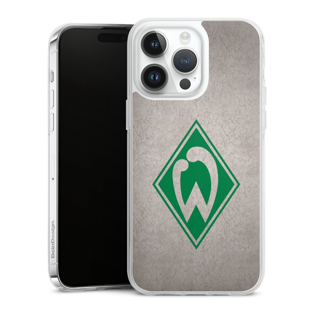 iPhone 14 Pro Max Handy Silikon Hülle Case transparent Handyhülle Sv Werder Bremen Concrete Official Licensed Product Silikon Case