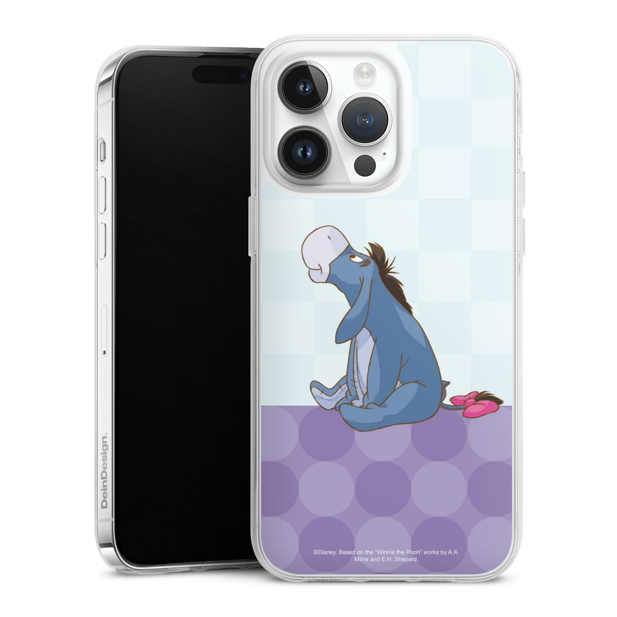 iPhone 14 Pro Max Handy Silikon Hülle Case transparent Handyhülle Disney Donkey Winnie The Pooh Silikon Case