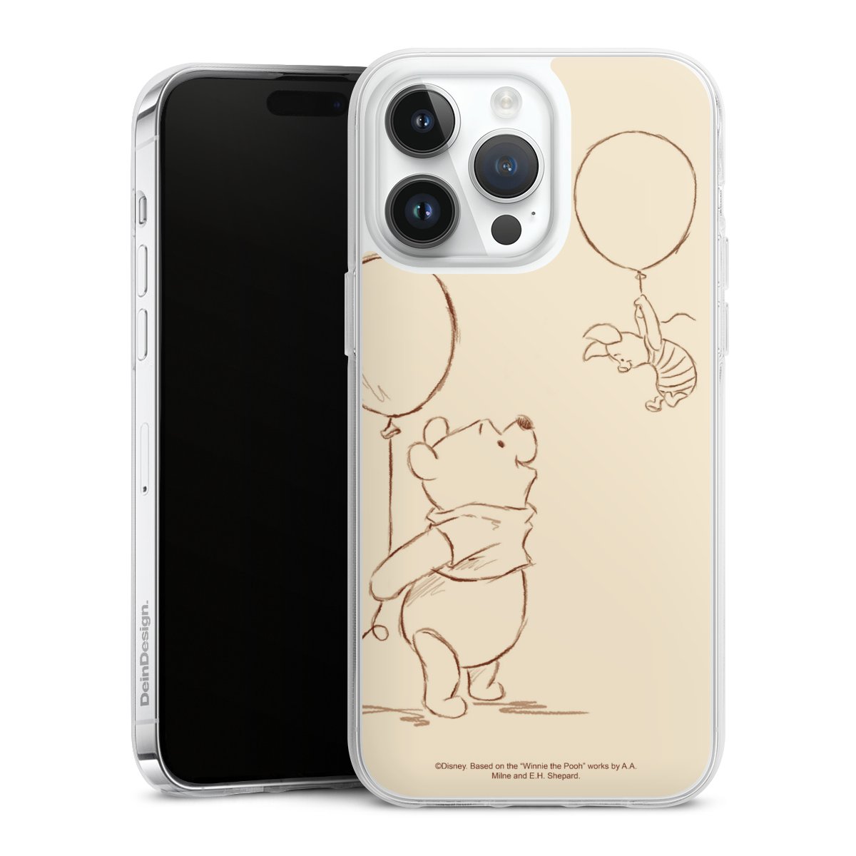 iPhone 14 Pro Max Handy Silikon Hülle Case transparent Handyhülle Official Licensed Product Winnie The Pooh Disney Silikon Case