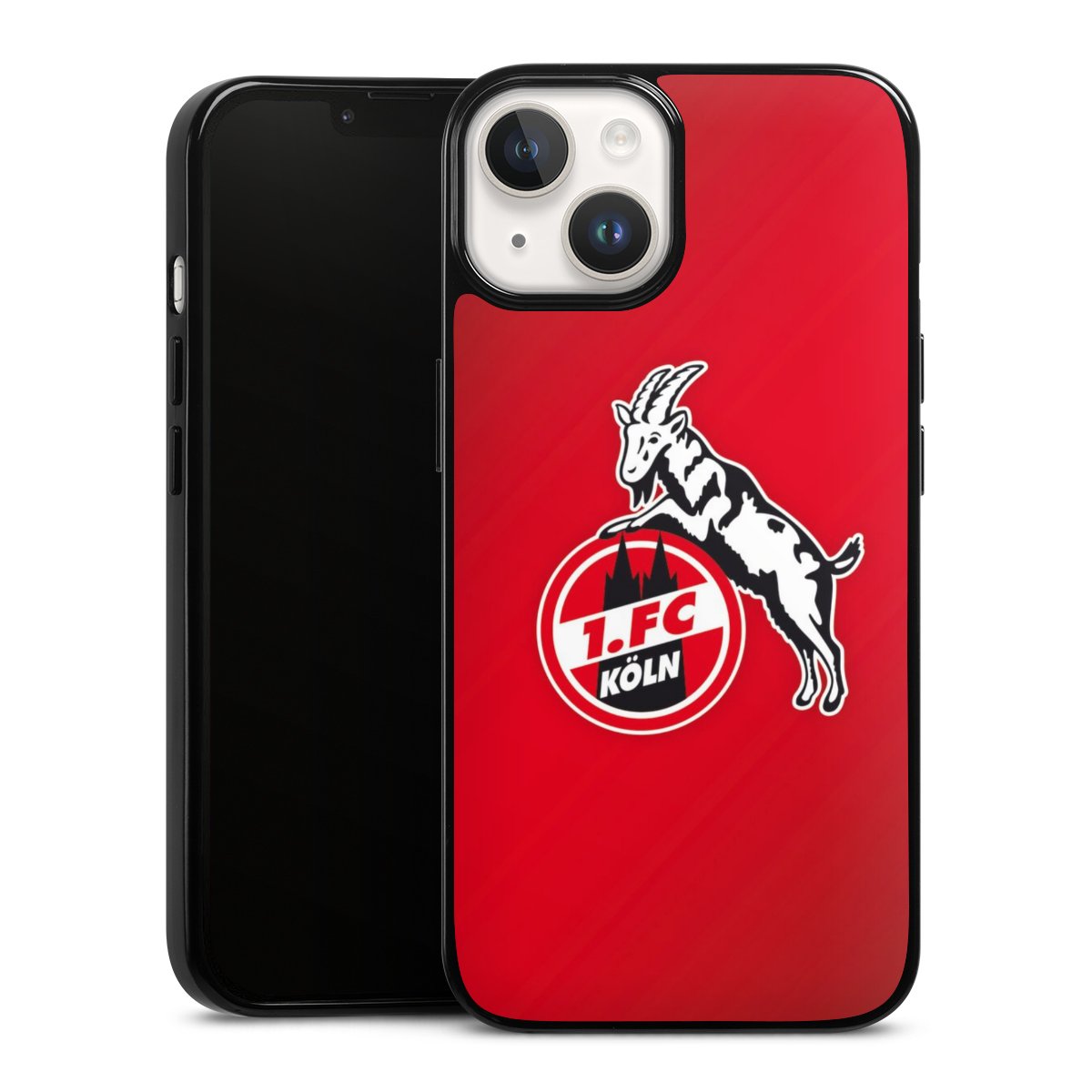 iPhone 14 Handy Silikon Hülle Case schwarz Handyhülle Official Licensed Product Effzeh 1. Fc Köln