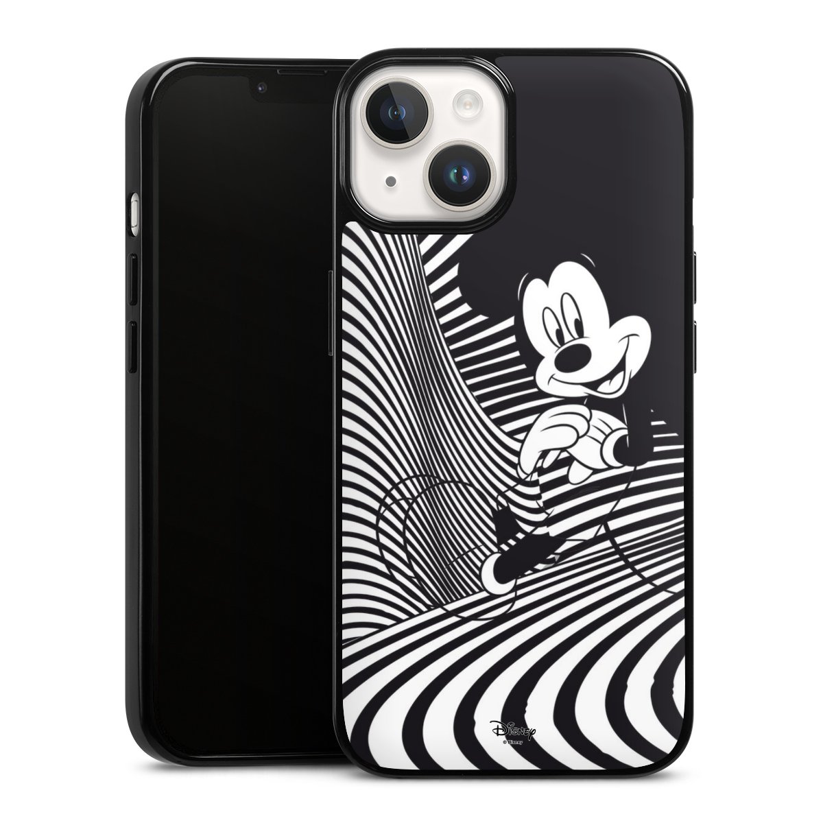 iPhone 14 Handy Silikon Hülle Case schwarz Handyhülle Disney Official Licensed Product Mickey Mouse