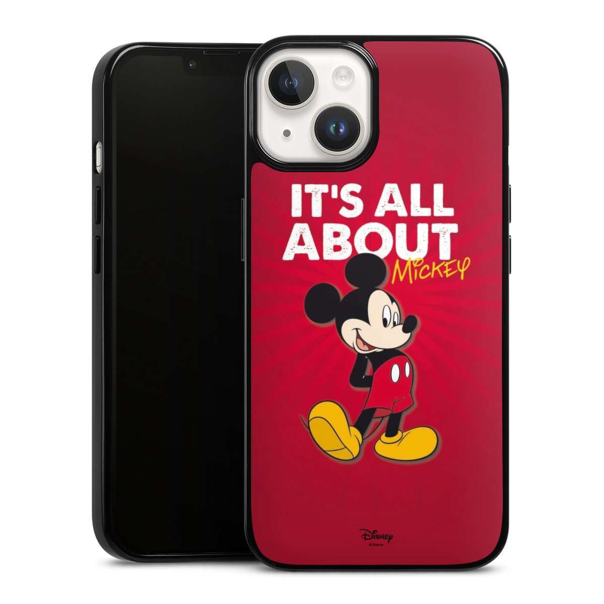 iPhone 14 Handy Silikon Hülle Case schwarz Handyhülle Mouse Disney Official Licensed Product