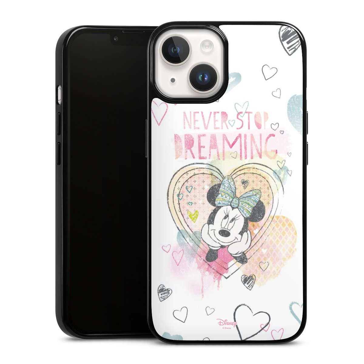 iPhone 14 Handy Silikon Hülle Case schwarz Handyhülle Disney Official Licensed Product Minnie Mouse