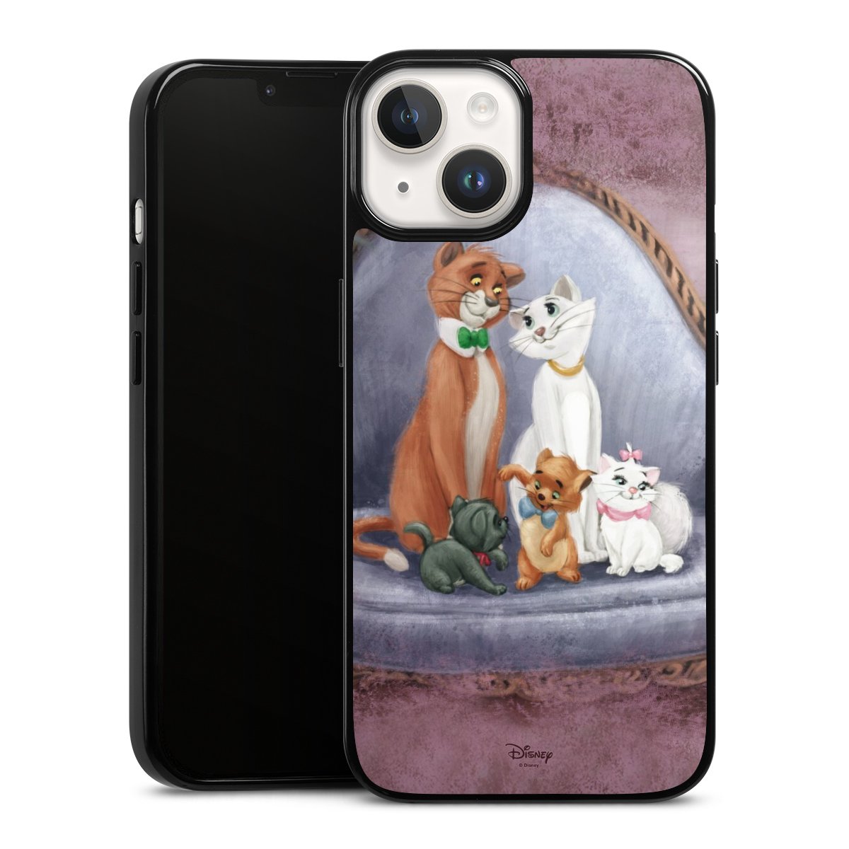 iPhone 14 Handy Silikon Hülle Case schwarz Handyhülle Official Licensed Product Disney Aristocats